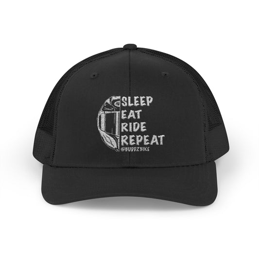 A. Sleep Eat Ride Repeat | Snapback Trucker Cap